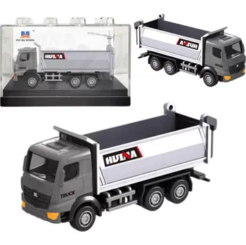 autíčko kovový model sklápěče HUINA 1:80 stříbrný