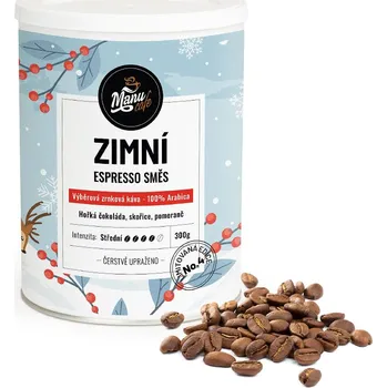 Káva ZIMNÍ ESPRESSO SMĚS - dárková dóza 300g