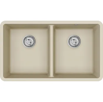 Granitový dřez Dřez pod desku Aquastone DUO 90 U béžová