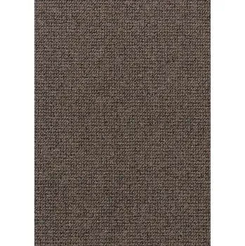 Koberec Breno Metrážový koberec RE-TWEED 44 tmavě hnědý, šíře 400 cm, Hnědá/Vícebarevné
