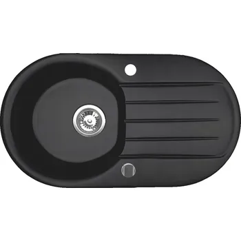 Granitový dřez Jednokomorový granitový dřez Brenor Atom, černý