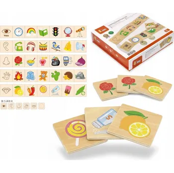 Dřevěná hračka DŘEVĚNÁ HRA SKLÁDAČKA TŘÍDĚNÍ SMYSLŮ VZDĚLÁVACÍ HRAČKA PRO DĚTI 3+