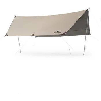 Bivak NATUREHIKE Turistická plachta Ti Black Hexagon C2350Ws010 450 CM BÉŽOVÁ