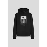 MIKINA KARL LAGERFELD PORTRAIT HOODIE BLACK