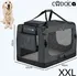 přepravka pro zvíře Cadoca Skládací cestovní box pro psy 90 x 61 x 65 cm antracit