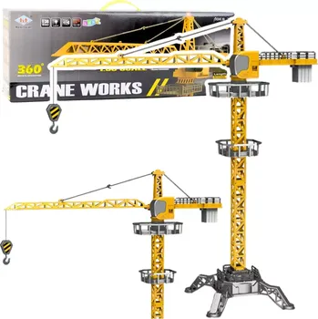 RC stavební jeřáb 1:36 s LED, otočný 360°, výška 120 cm