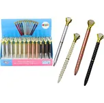 Kuličkové pero s diamantem, puntíkované, modrý inkoust 0,7 mm (mix barev)