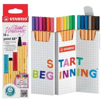 Liner STABILO point 88 Zick-Zack - sada 18 barev