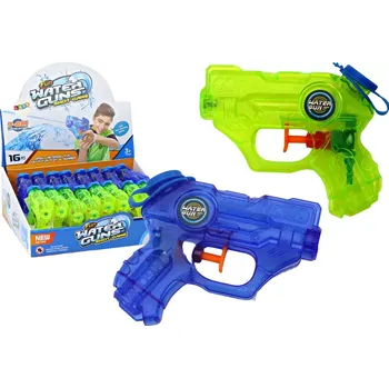 Dětská zbraň LEAN Toys Mini Handy, zelená, modrá, dosah 7-8 m