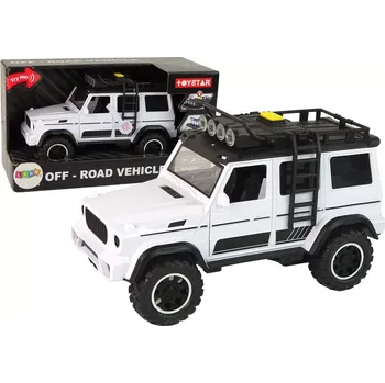 autíčko LEAN Toys Auto Auto Off Road Bílá zvuková světla Vozidlo 1:14