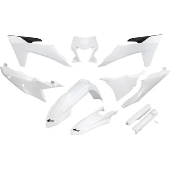 UFO sada plastů a kryty tlumičů KTM EXC 150 / 250 / 300 TBI 24-25, EXC-F 250 / 350 / 450 / 500 24-25 (bílá)