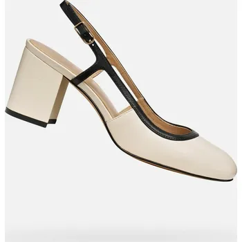 Dámské lodičky Geox Dámské Smetanová dámská obuv na podpatku Geox Virnilisa 65 Béžová 36 (2985390)