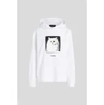 MIKINA KARL LAGERFELD PORTRAIT HOODIE WHITE