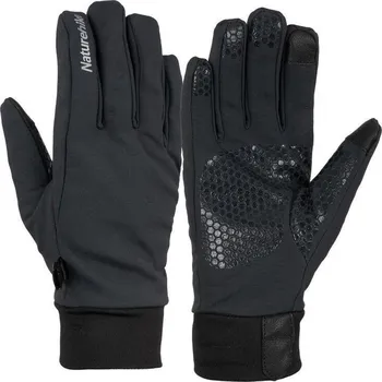 Rukavice NATUREHIKE Turistické rukavice Softshell GL05 NH19S005-T ČERNÁ