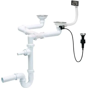 Sifon Kompletní odtokový systém s excentrem (dvě výpusti)