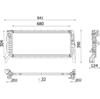 Chladič motoru Chladič, chlazení motoru MAHLE CR 2748 000P