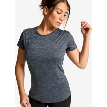 Pánské tričko DOMYOS Dámské fitness tričko s krátkým rukávem M ŠEDÁ