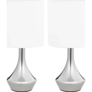Lampička Stolní lampy, 2 ks, dotykové, bílé, E14