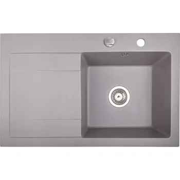 Granitový dřez Jednodřez Brenor Mingus 80P granitový šedý