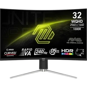 Počítačové příslušenství MSI MAG/325CQRXF E2/31,5"/VA/QHD/240Hz/0,5ms/Blck-Slvr/2R