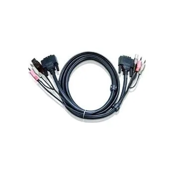 KVM přepínač ATEN KVM DVI-I, audio sdružený kabel k CS-1642A/1762A/1782A/1788/1768 USB, 3m