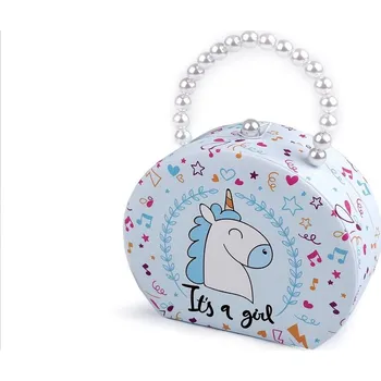 Šperkovnice Šperkovnice jednorožec 15,5x19x7,5 cm - 3 modrá pomněnková