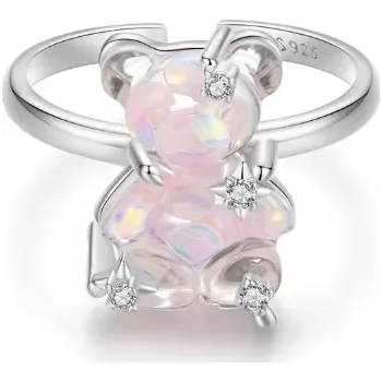 Prsten Prosperk Stříbrný prstýnek Medvídek