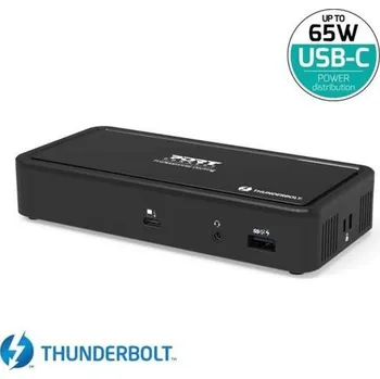 PORT dokovací stanice 9v1 THUNDERBOLT 2x 4K, 2x DP, RJ45, 3x USB-A, 2x USB-C, USB-C 65W, 3,5