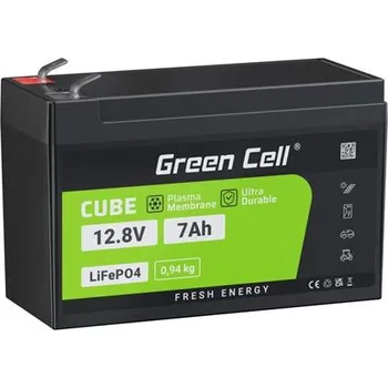 Záložní baterie Green Cell LiFePO4 baterie 12,8V 7Ah 89,6Wh LFP lithiová baterie 12V s BMS pro USV UPS alarmová hračka CCTV telekomunikační medi