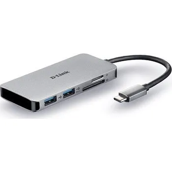 D-Link 6-in-1 USB-C Hub with HDMI/Card Reader/Power Delivery