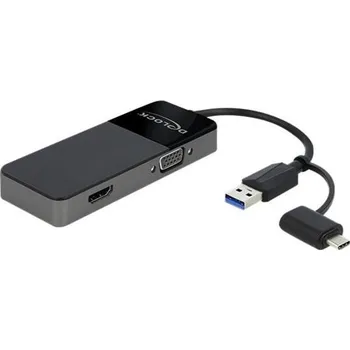 Video redukce Delock Adaptér USB 3.0 na 4K HDMI + VGA