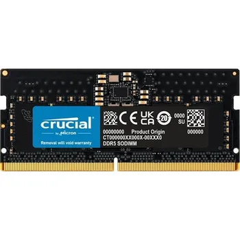 Operační paměť Crucial - DDR5 - modul - 8 GB - SO-DIMM 262 pinů - 4800 MHz / PC5-38400 - CL40 - 1.1 V - bez vyrovnávací paměti - bez ECC