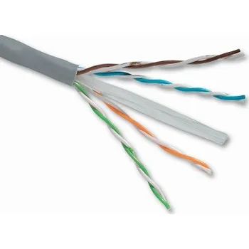 Síťový kabel Kabel UTP PE drát c6 venkovní, Solarix 500m/špulka černý, SXKD-6-UTP-PE