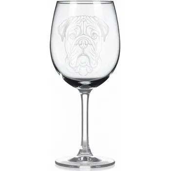 Sklenice Sklenice na víno s gravírovaným motivem – Anglický buldok – 3