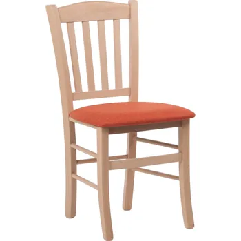 Jídelní židle Jídelní čalouněná židle VENETA — masiv, látka, více barev, nosnost 155 kg Dub Sonoma Lux 10 Terracotta