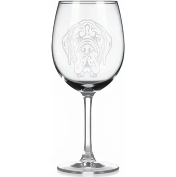 Sklenice Sklenice na víno s gravírovaným motivem – Mastif