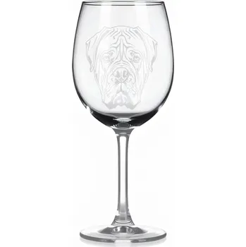Sklenice Sklenice na víno s gravírovaným motivem – Bullmastif – 2