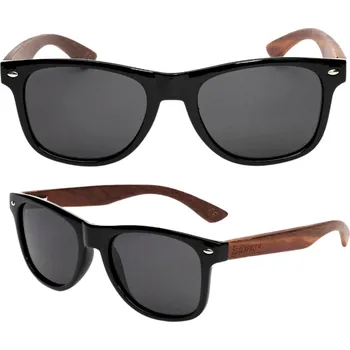 Sluneční brýle Pánské sportovní sluneční brýle s polarizací, černé s bambusovými zorníky, UV filtr 400 kat. 3