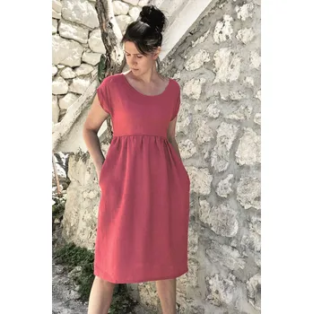 Dámské šaty Lotika Lotika lněné české midi šaty Premium quality 835368