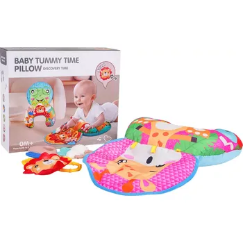 Polštář Sensoryční kojenecký polštář žirafa s hračkami