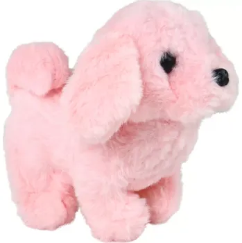 plyšák Interaktivní chodící pejsek růžový – štěká a vrtí ocáskem