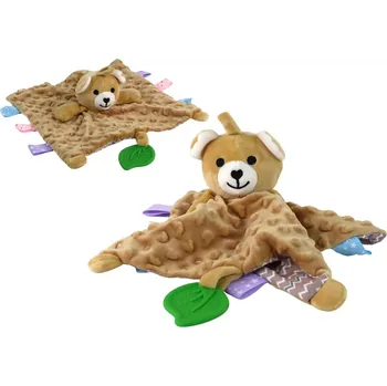 plyšák Plyšová dečka s medvídkem a kousátkem