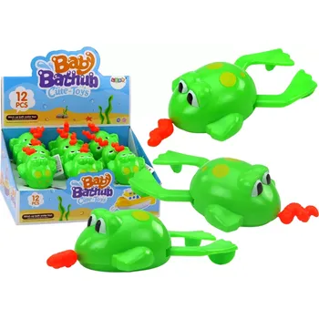 Hračka pro nejmenší LEAN Toys Natahovací plovoucí zelená žába