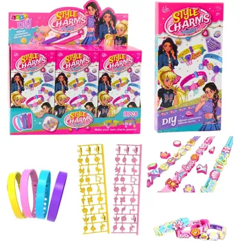 kreativní sada DIY sada náramků se zvířecími přívěsky – 4 nastavitelné náramky