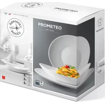 Bormioli Rocco 18 dílná sada talířů Prometheo Tavola