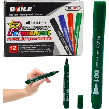 permanentní voděodolný zelený popisovač 2,5–4,5 mm