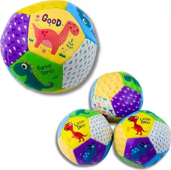 Hračka pro nejmenší Sada měkkých míčků dinosauři 9 cm 3 ks
