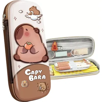 Penál Školní penál s kapybarou hnědý