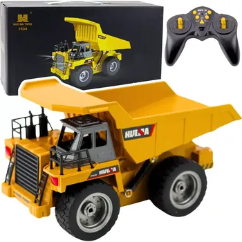 autíčko ZRC stavební sklápěčka HUINA 1:18, 9kanálová, žlutá