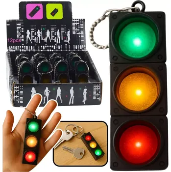 Brelok semafor s blikajícími světly – edukativní přívěsek na klíče